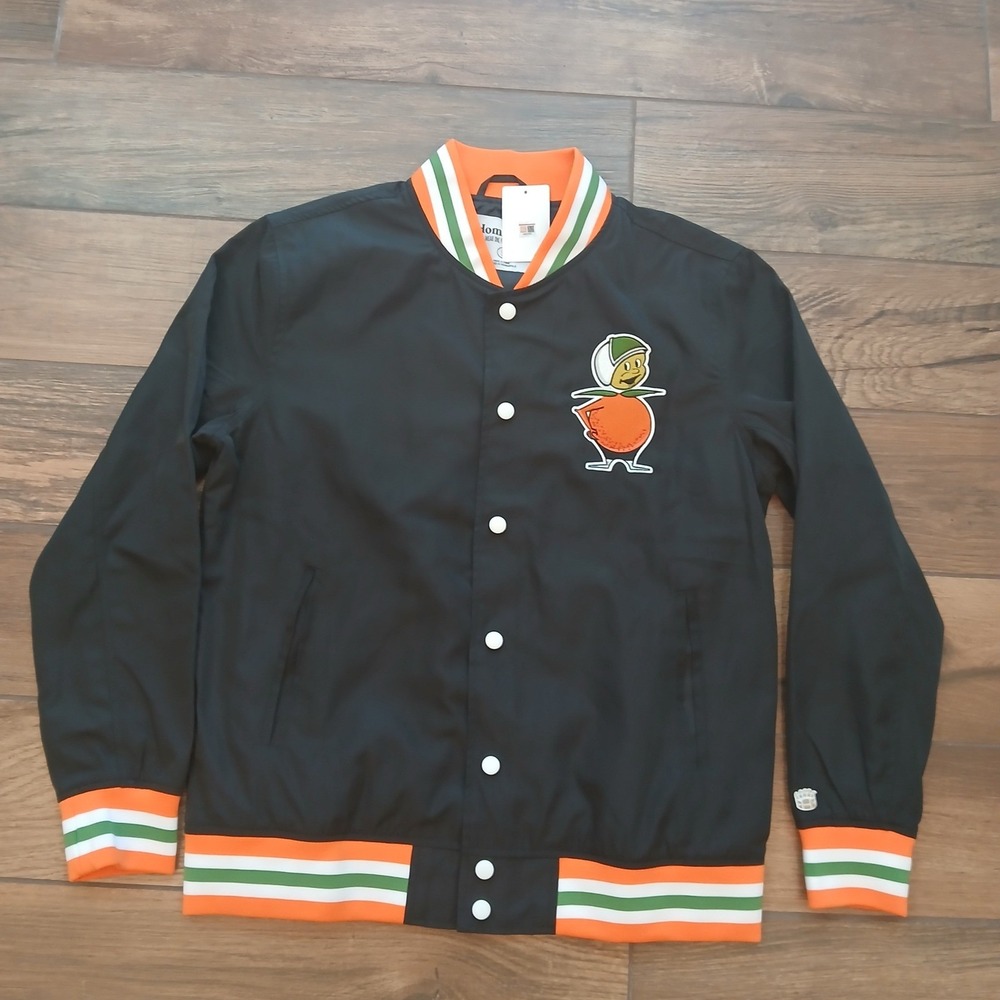 UCF Citronauts Bomber Jacket Mens Small Black Homefield Snap Central Florida